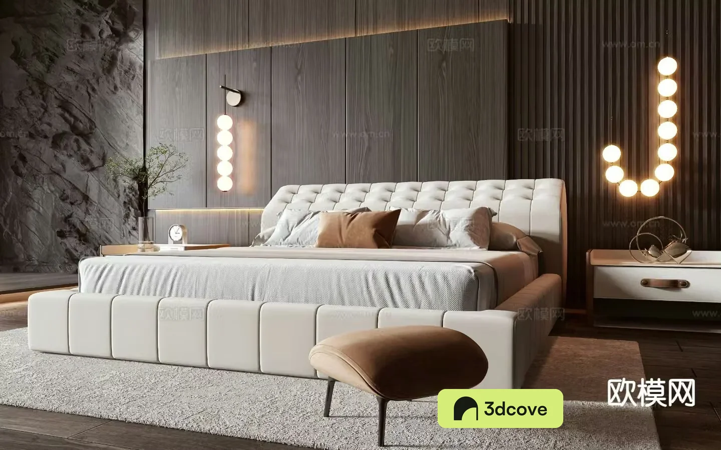 Modern double bed