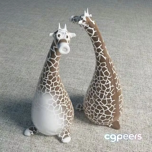 3ds Max Free – Ceramic figurine of a giraffe