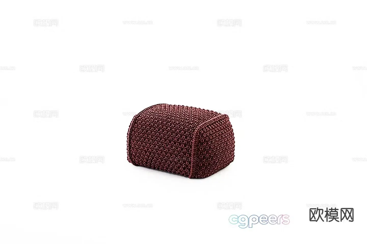 modern stool footstool woven stool 3d model