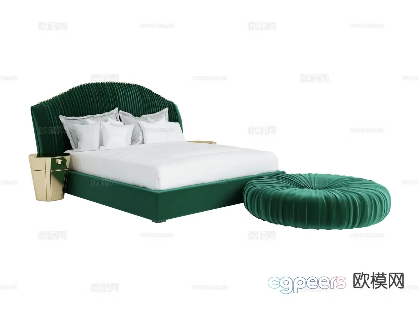 roberto cavalli Sharpei double bed 3d model