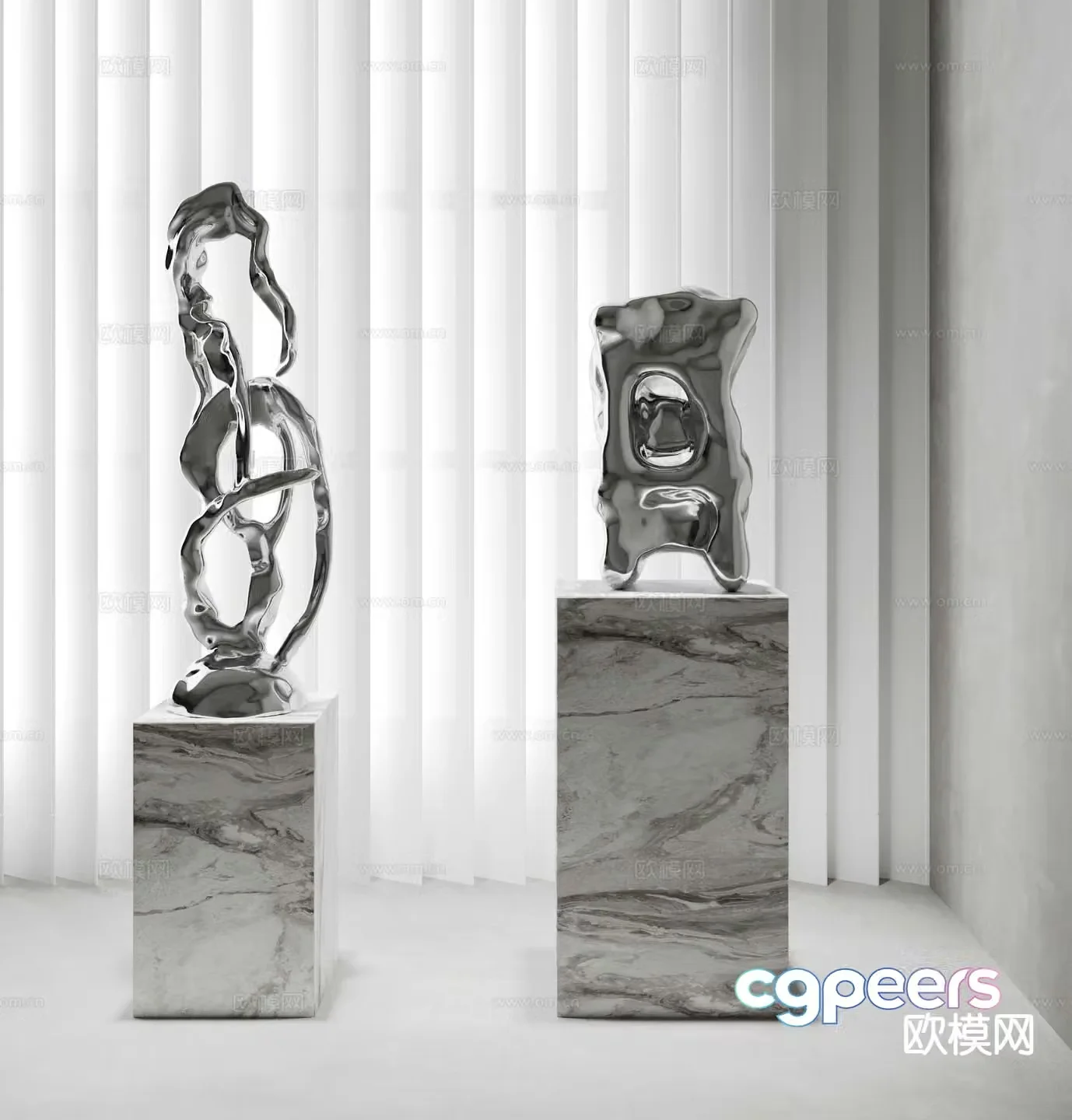 Modern abstract sculpture ornaments 3d model
