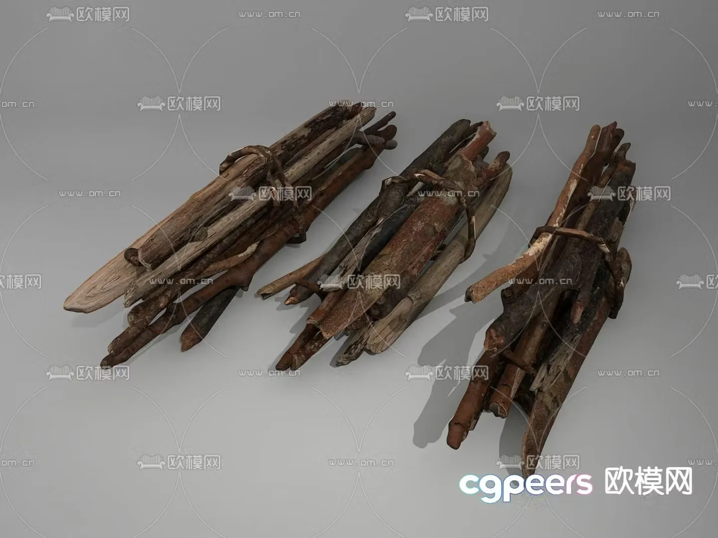 branch wood firewood 3d model