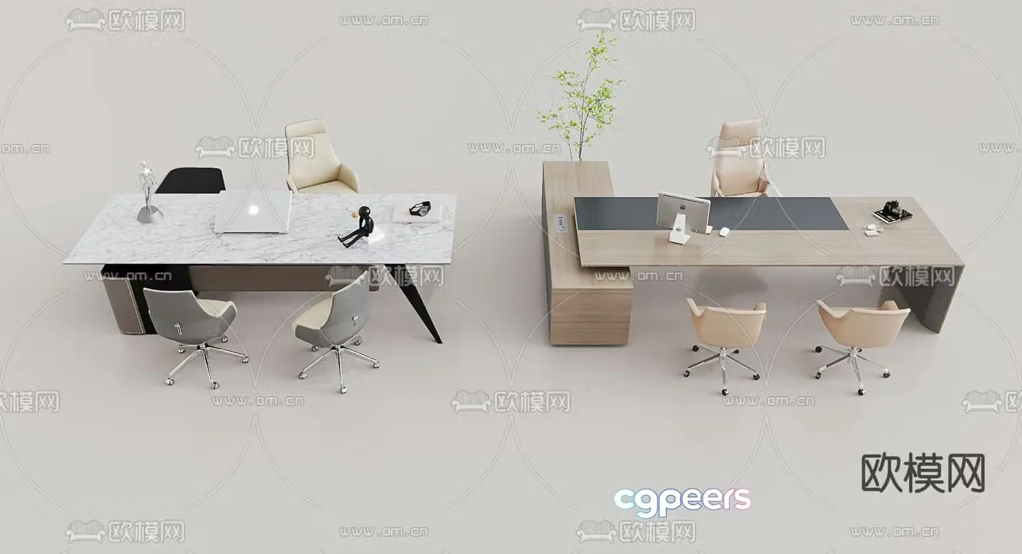 Desk desk desk boss desk 3d model