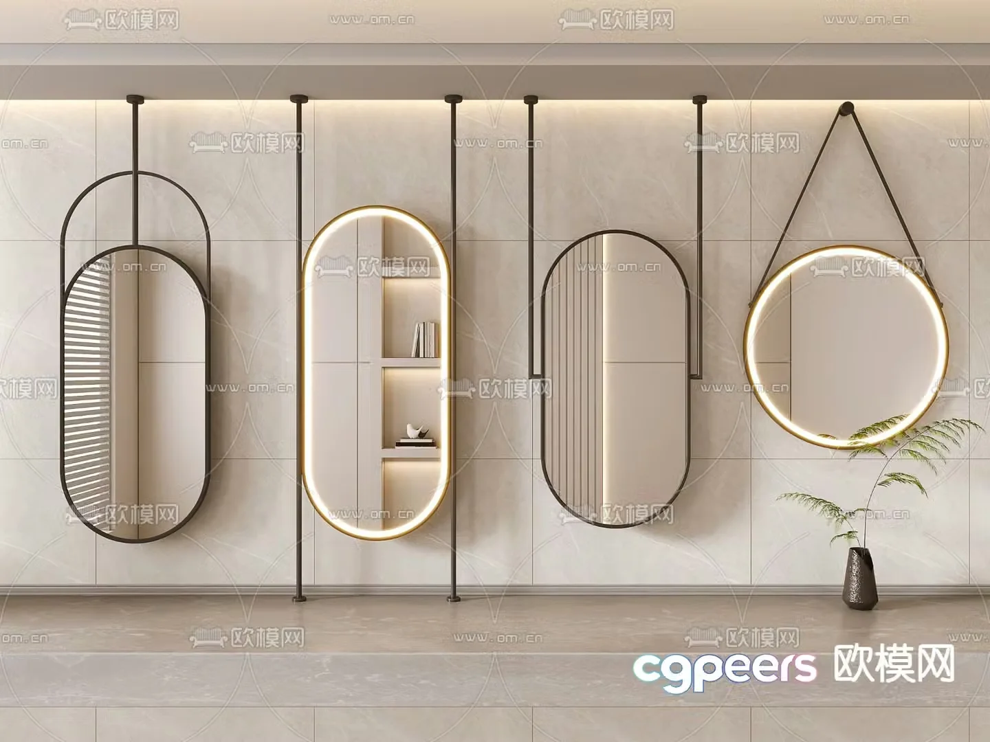 Mirror Bathroom Mirror Smart Mirror Hanging Mirror 3D Model
