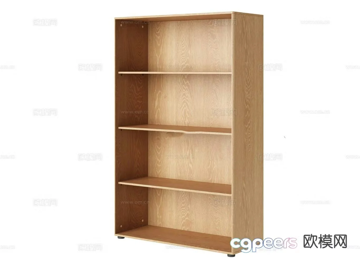 Simple bookcase low cabinet 3d model