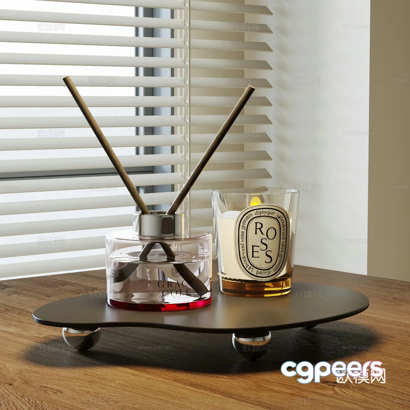 Modern Decorative Tray 3D Model – 14040 – VRAY Render