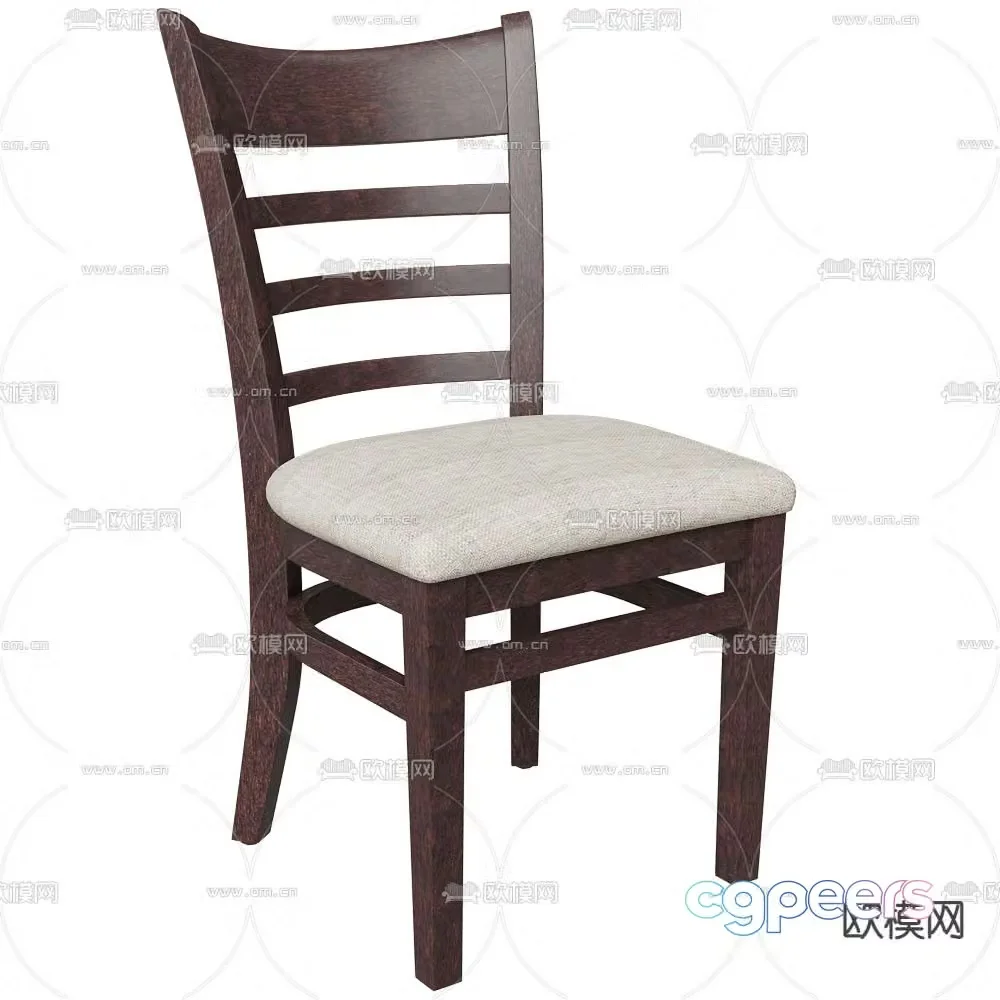 BentWood modern chair dining chair leisure chair 3d model