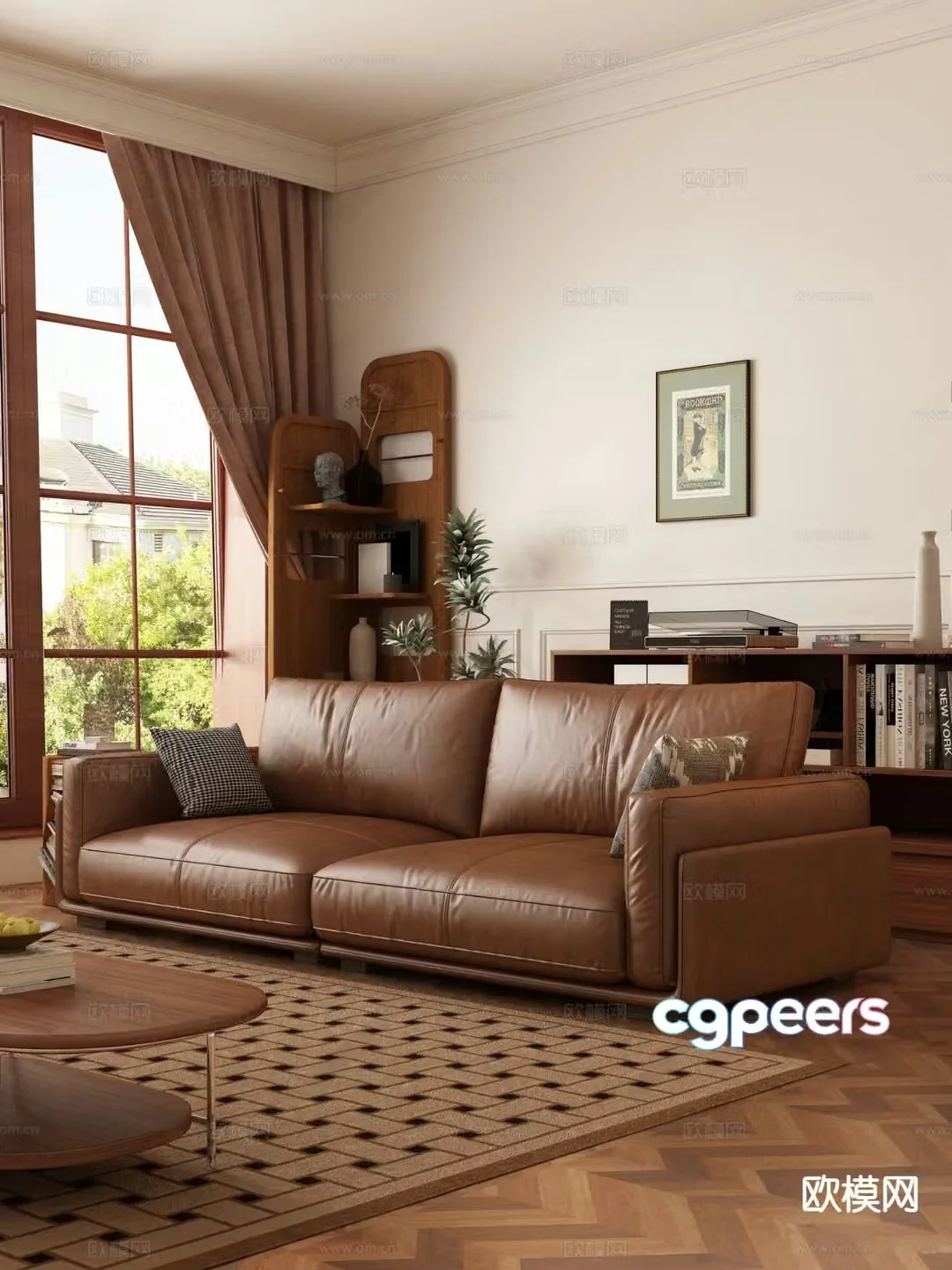 Medieval style double sofa 3d model