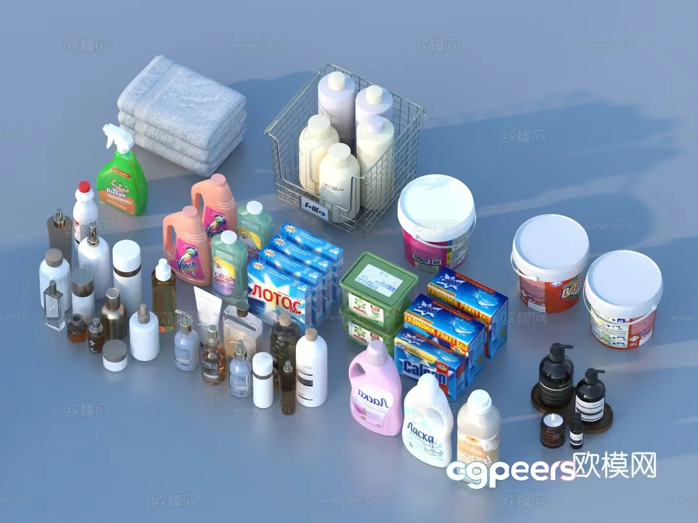 Storage box Storage basket Laundry detergent Detergent 3D model