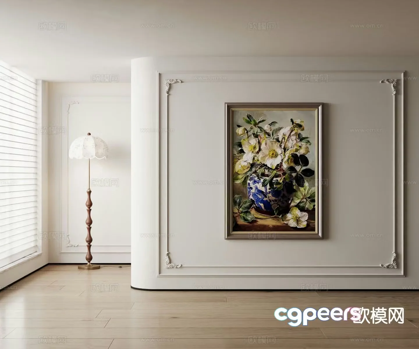 American oil painting art painting decorative painting 3d model