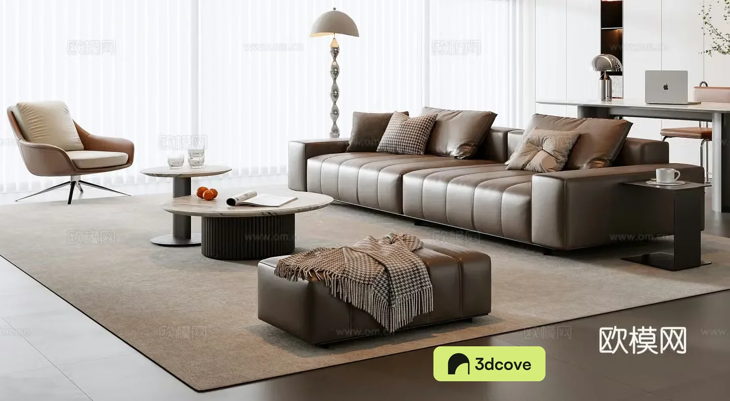 Italian sofa coffee table combination
