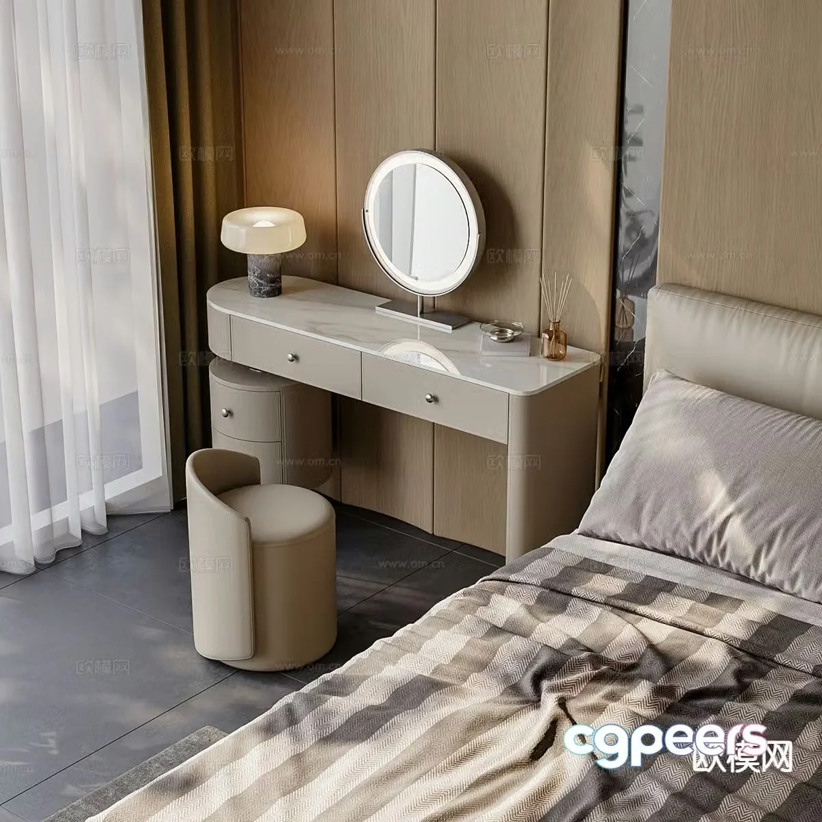 Italian dressing table dressing table 3d model