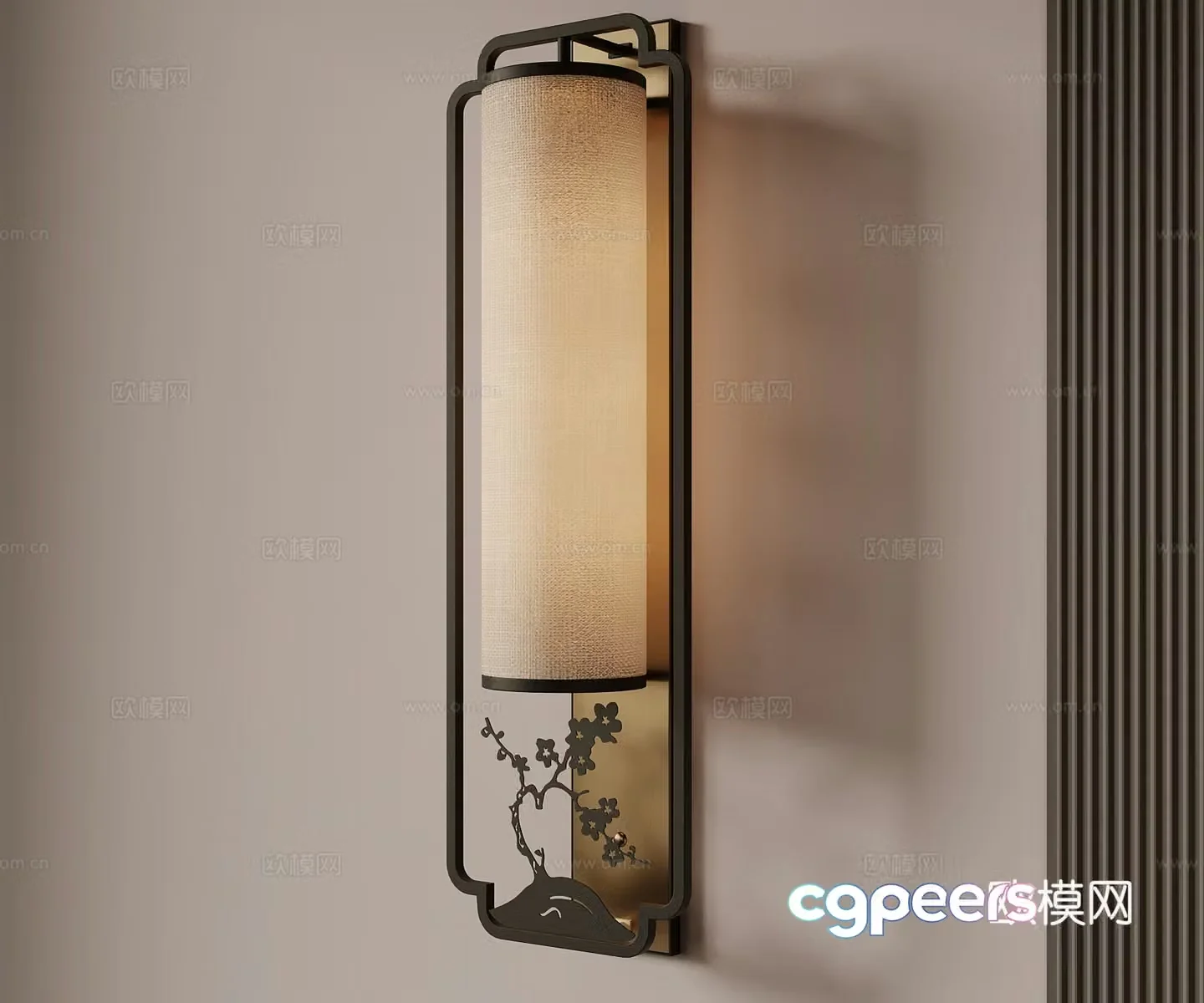 New Chinese wall light 3D model