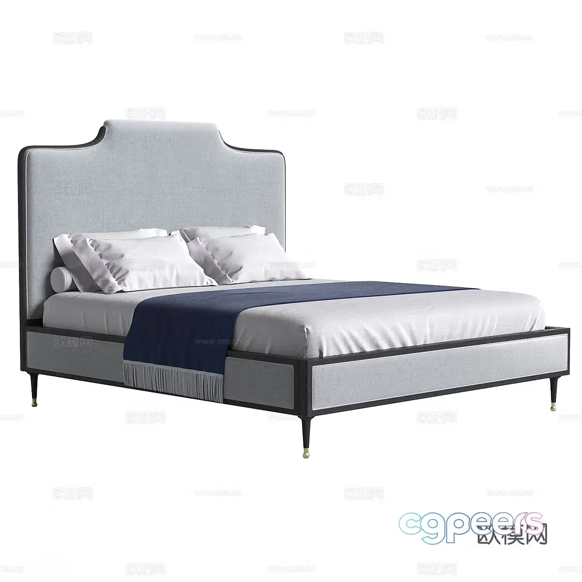 Double bed 3d model