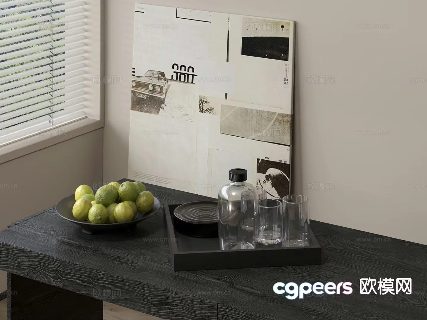 Modern tableware tray fruit plate 3d model