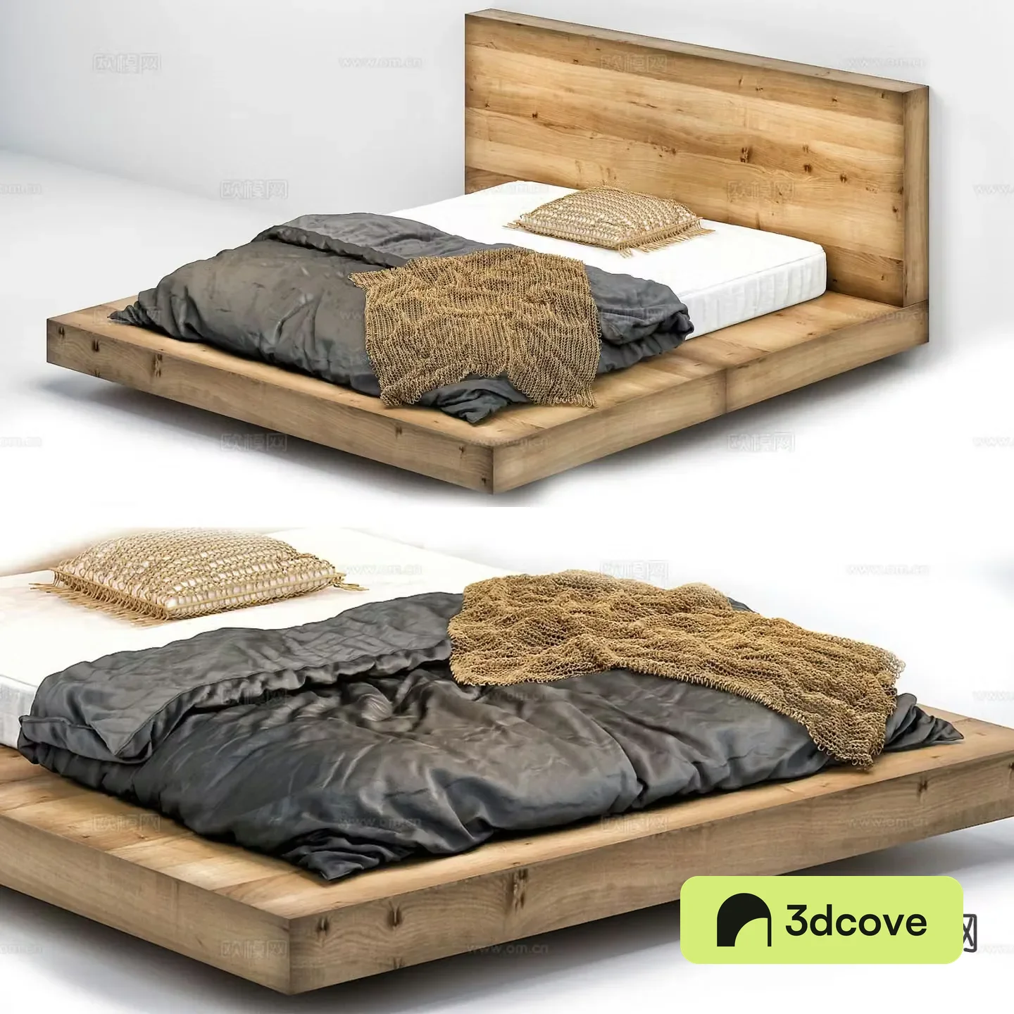 Wabi-sabi double bed