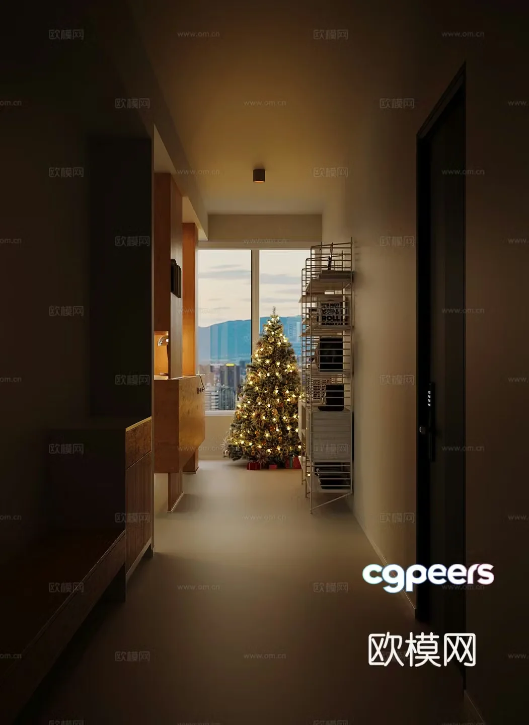 Modern entrance aisle 3D model