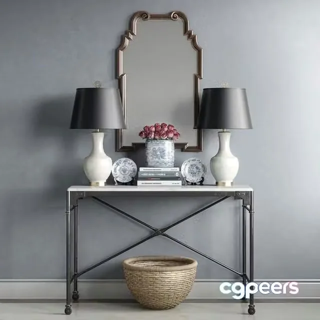 3ds Max Free – Jessica Walmsley interiors – decorative set