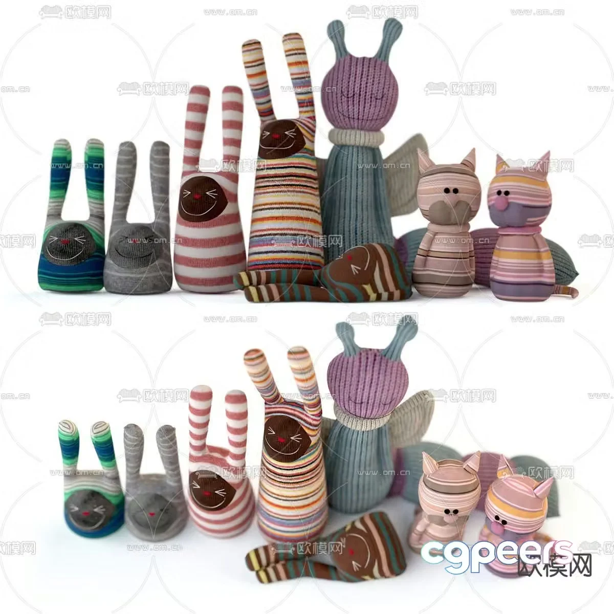 Modern children’s doll toy 3d model