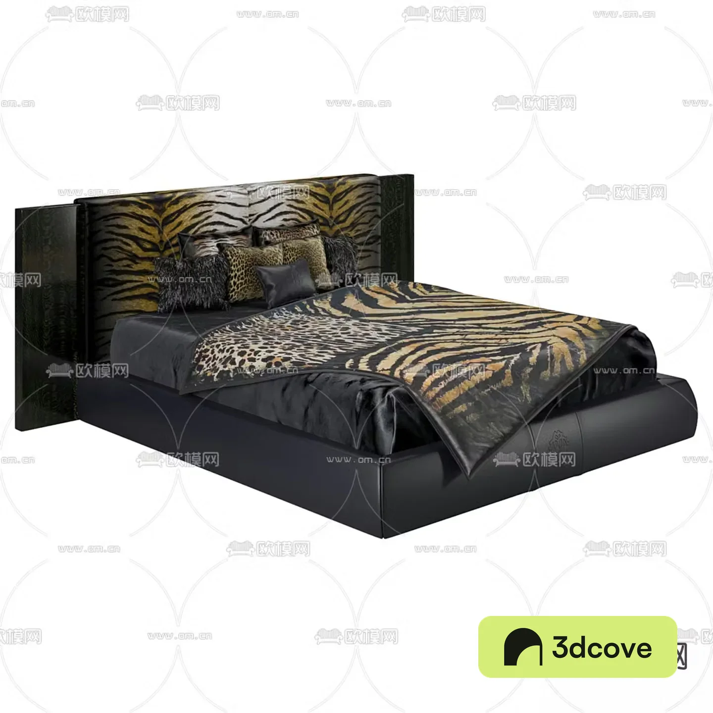 Roberto Cavalli Home fabric double bed commercial bed