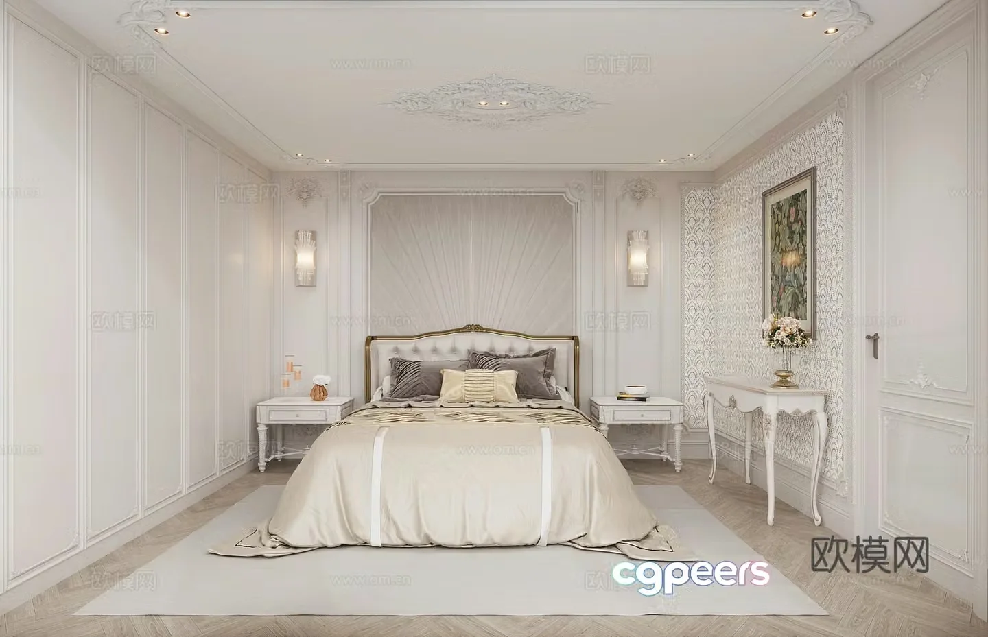 American bedroom 3d model
