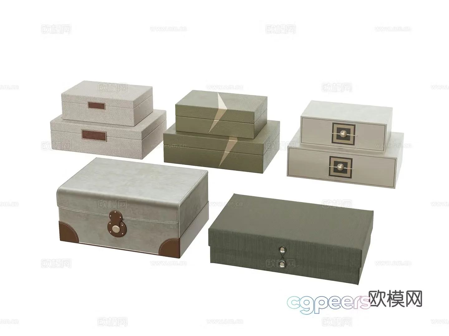 New Chinese style decorative box 3d model