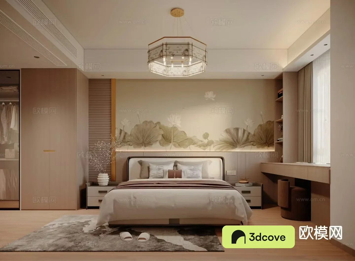 New Chinese style bedroom master bedroom