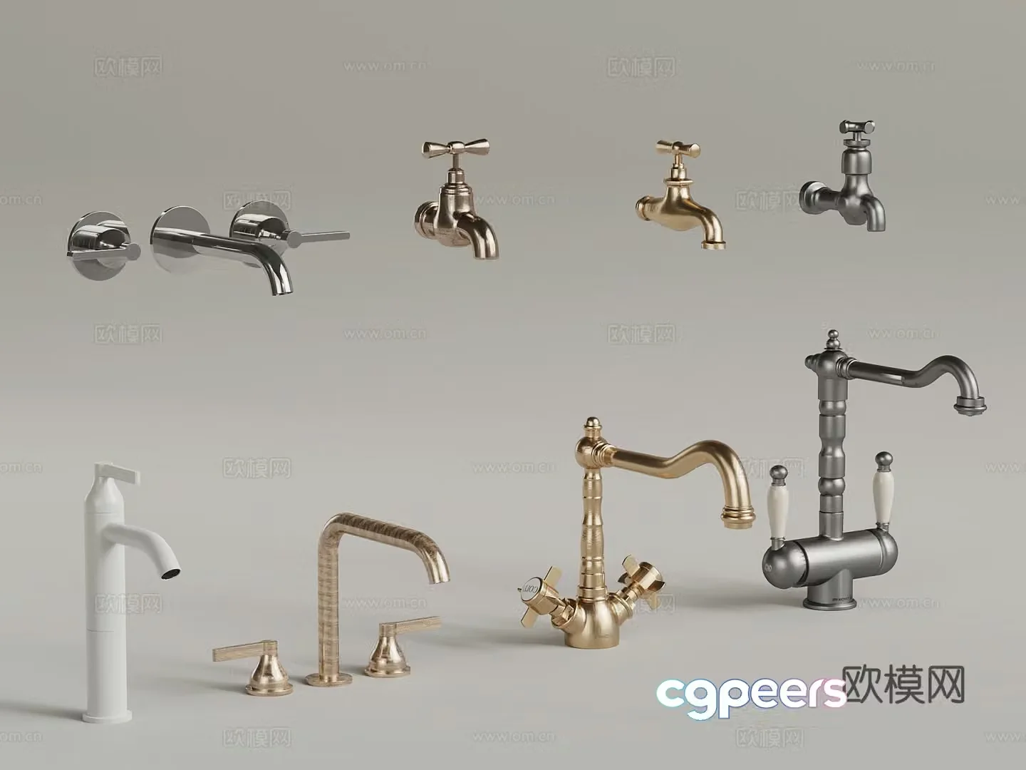 Modern faucet Wall drainage faucet Dopamine faucet 3D model