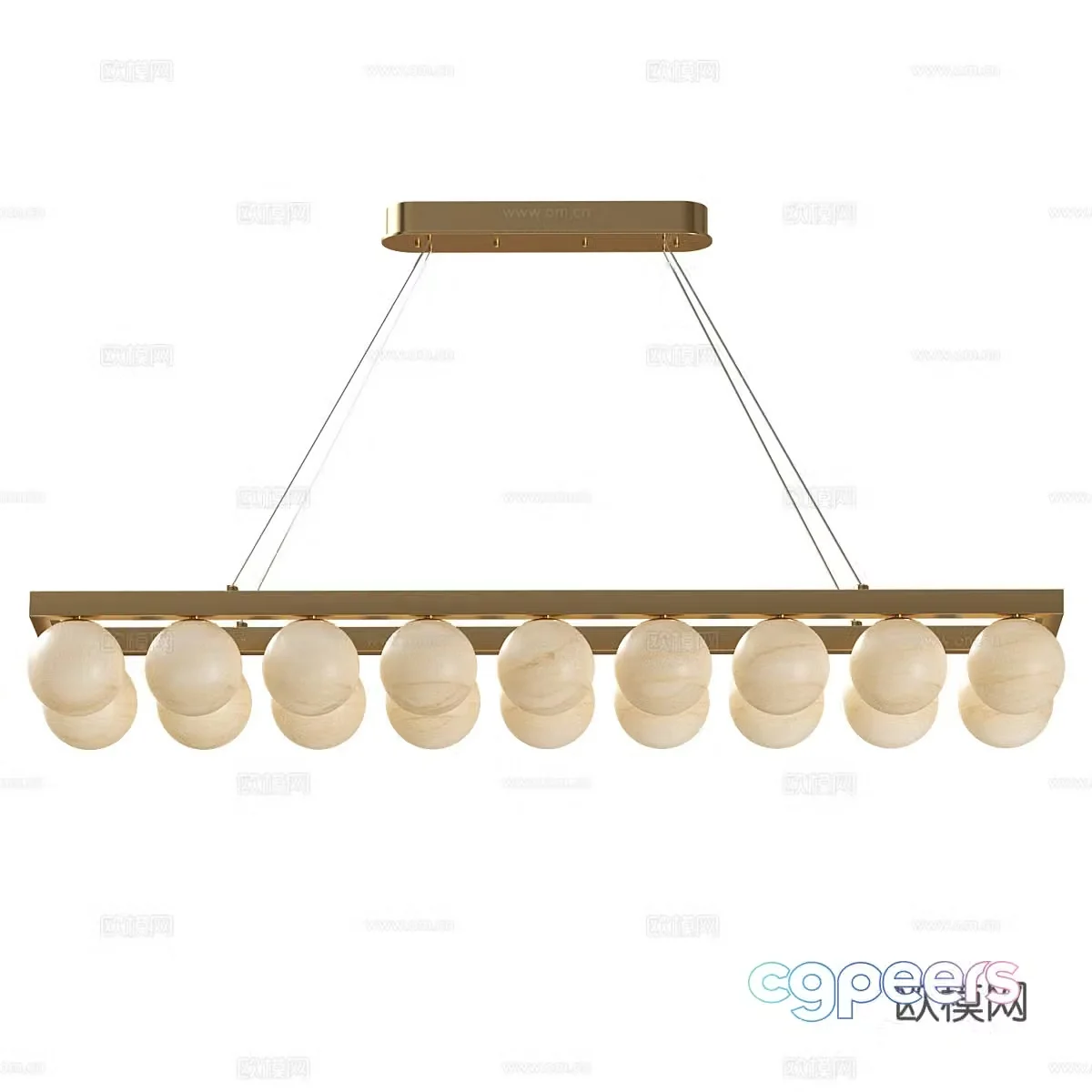 Modern light luxury decorative chandeliers 3d model