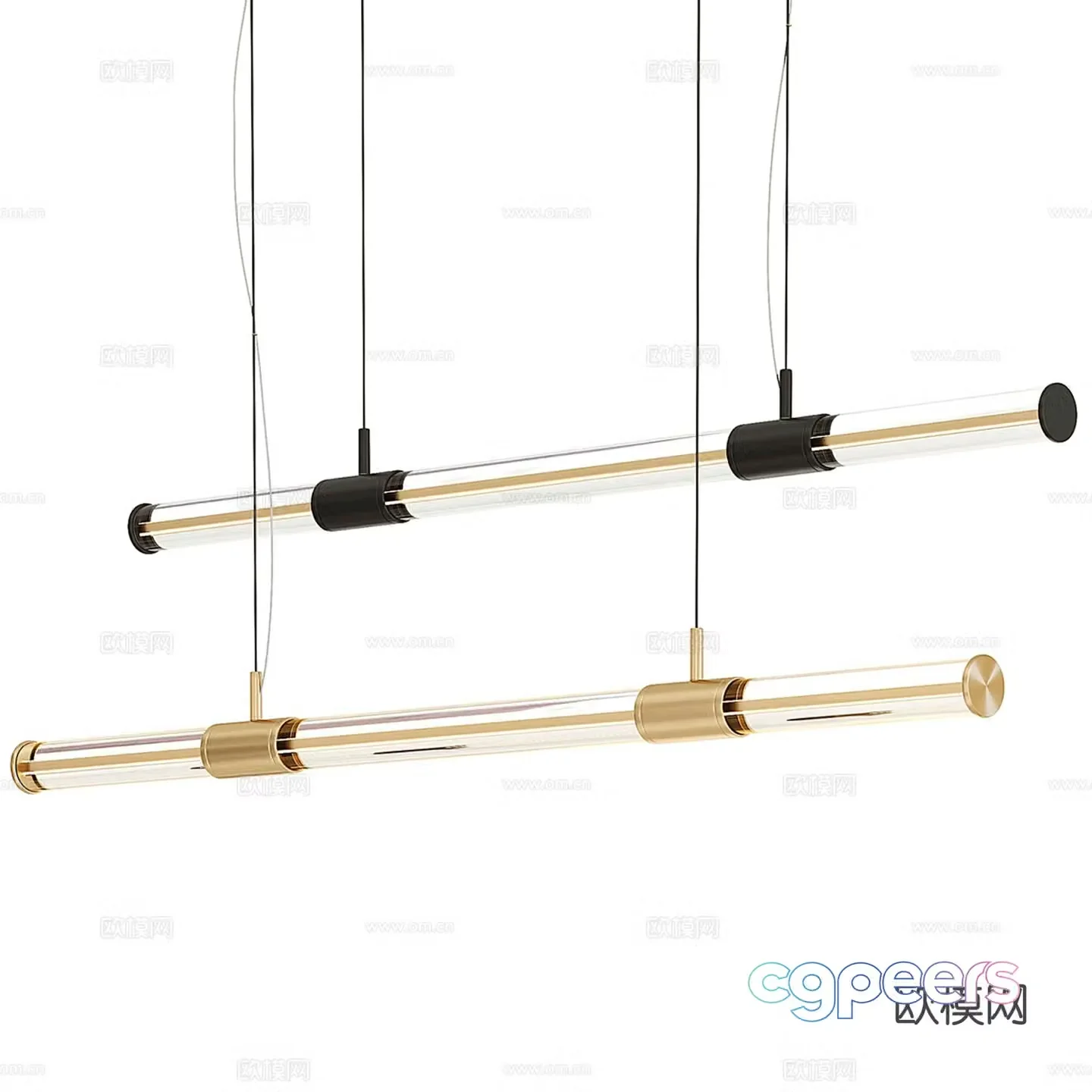 Venetian cross chandelier 3d model