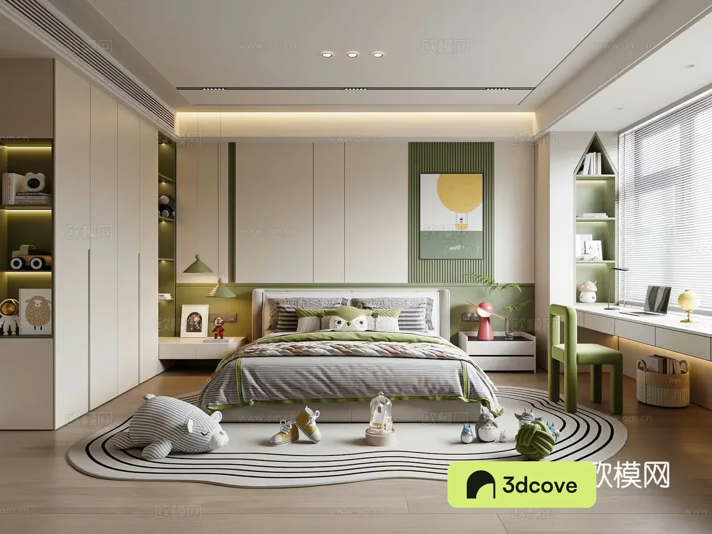 Modern universal children’s room children’s bed