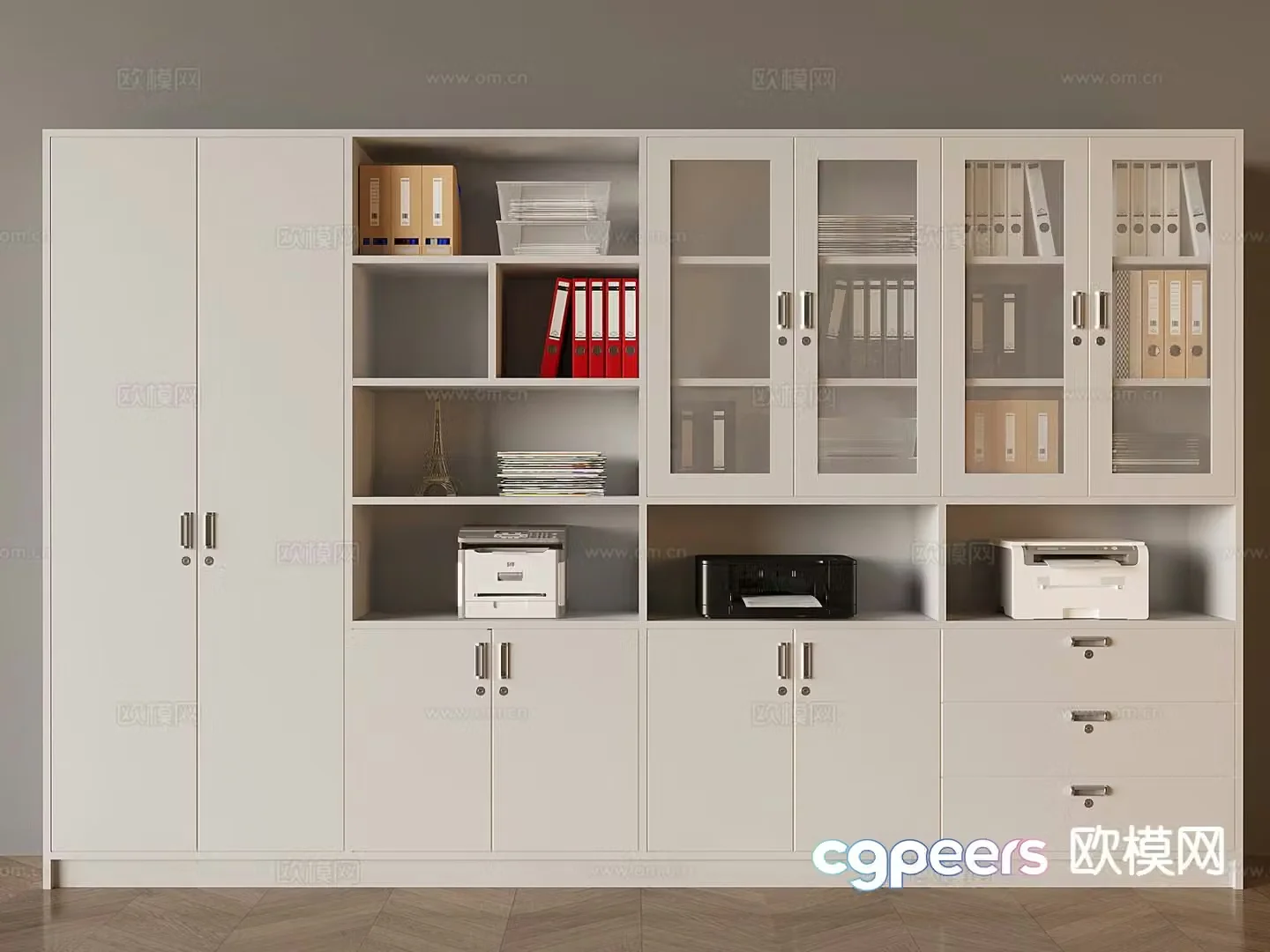 Modern office filing cabinet 3d model