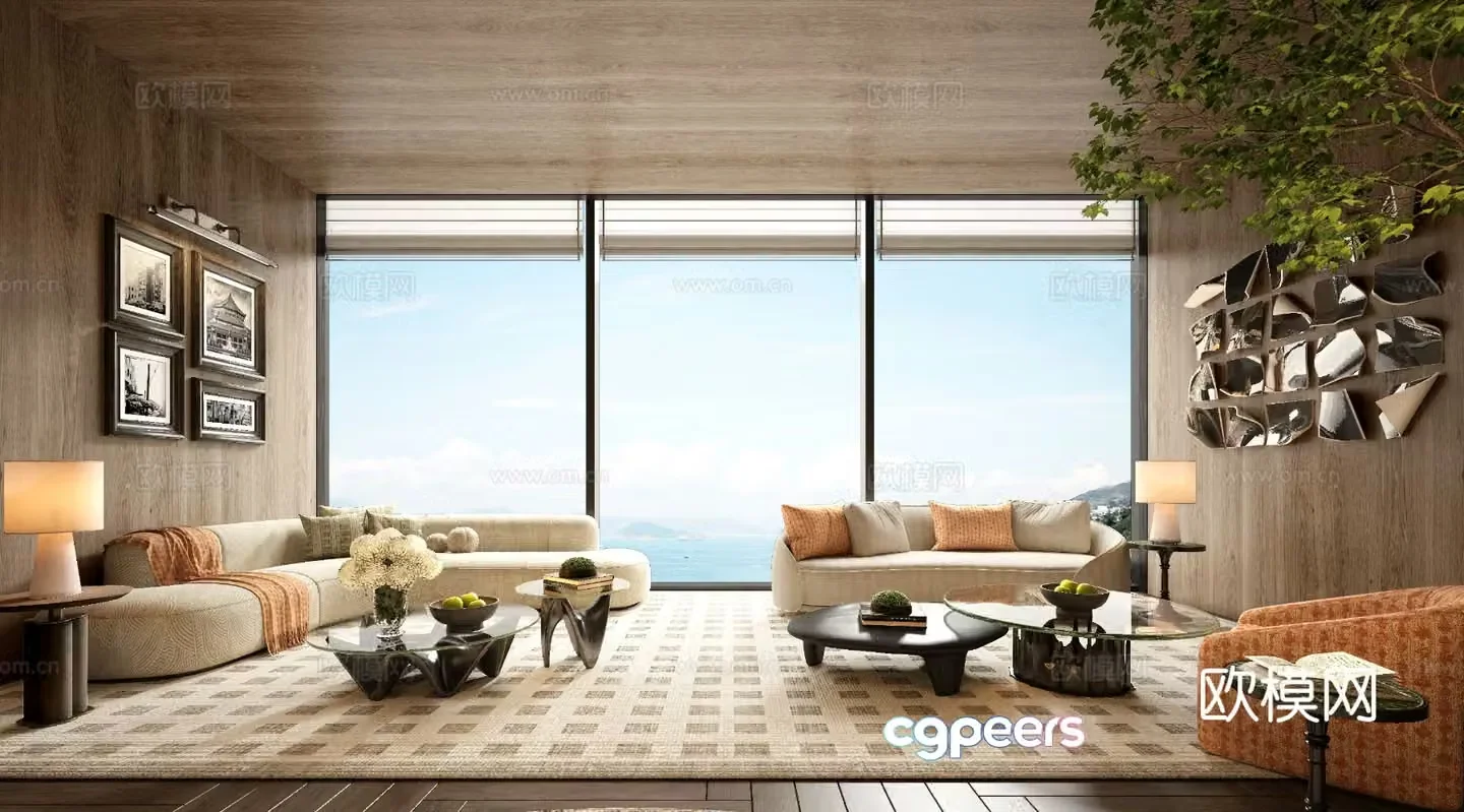 Italian living room 3d model