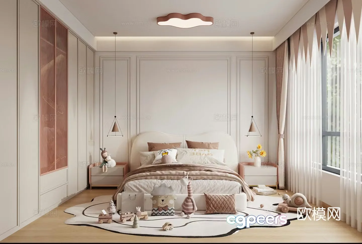 Modern children’s room daughter’s room child’s room 3d model