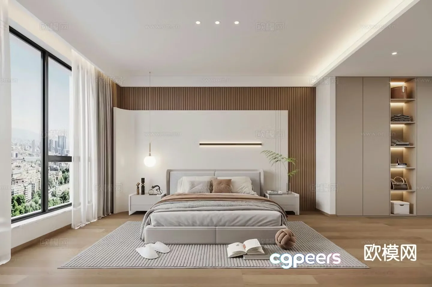 Modern bedroom master bedroom 3d model