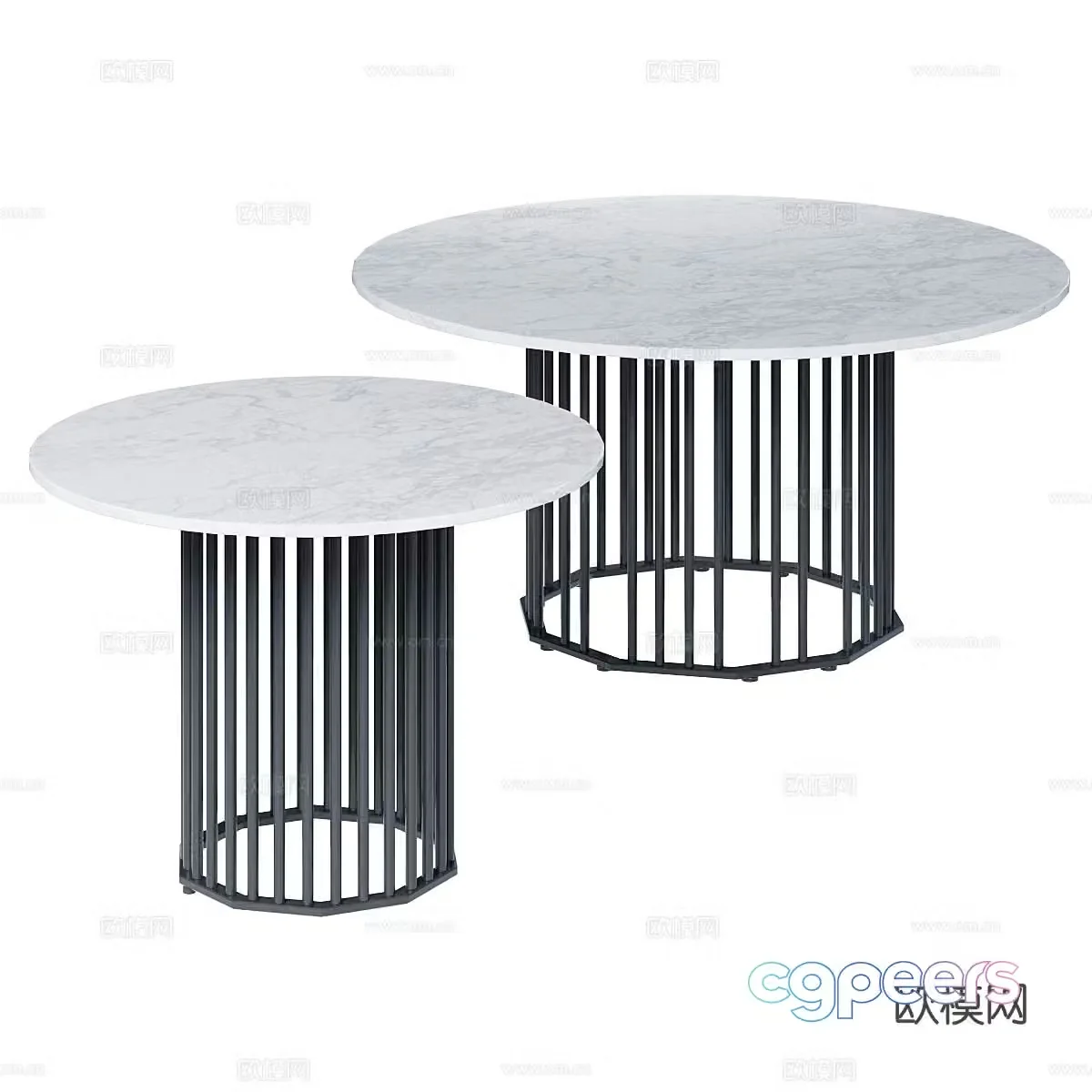 Modern round coffee table marble coffee table shape coffee table 3d model