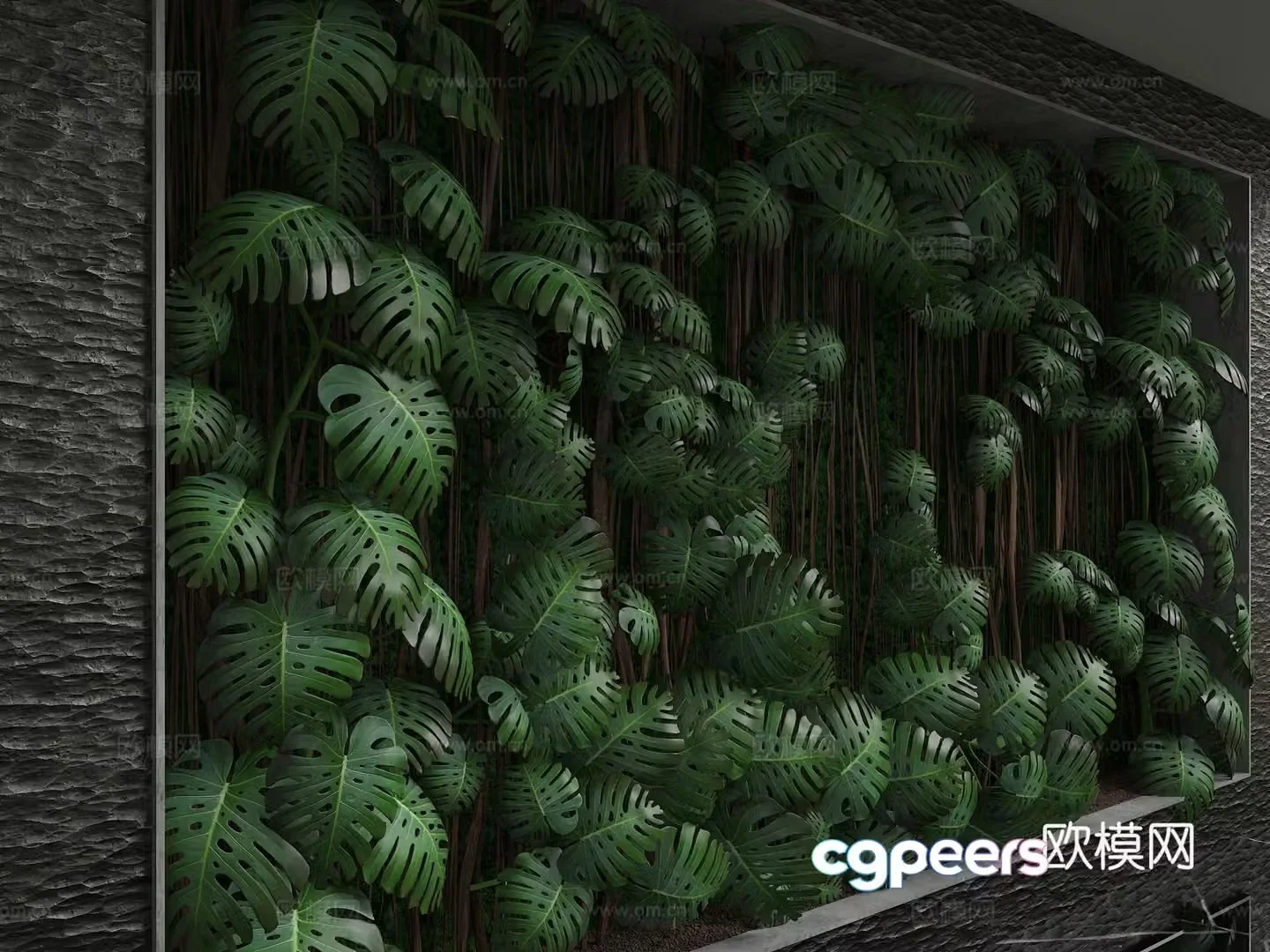 Modern background wall 3d model
