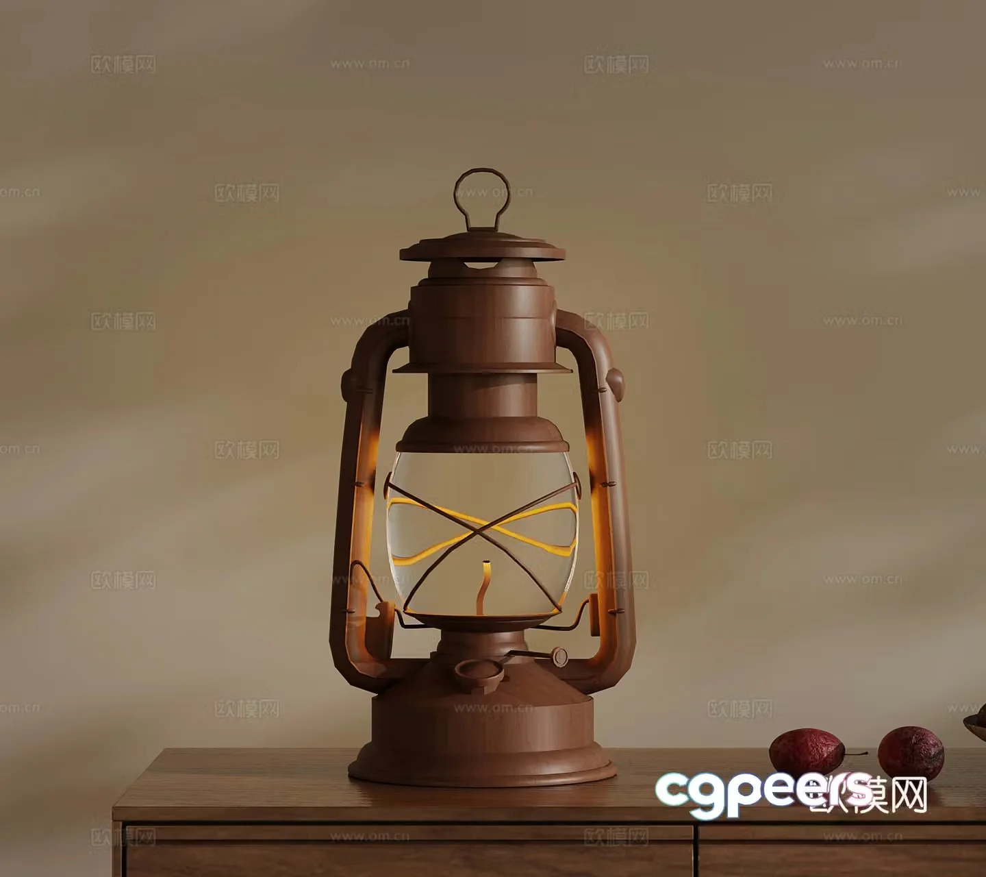 Table lamp French medieval style table lamp 3D model