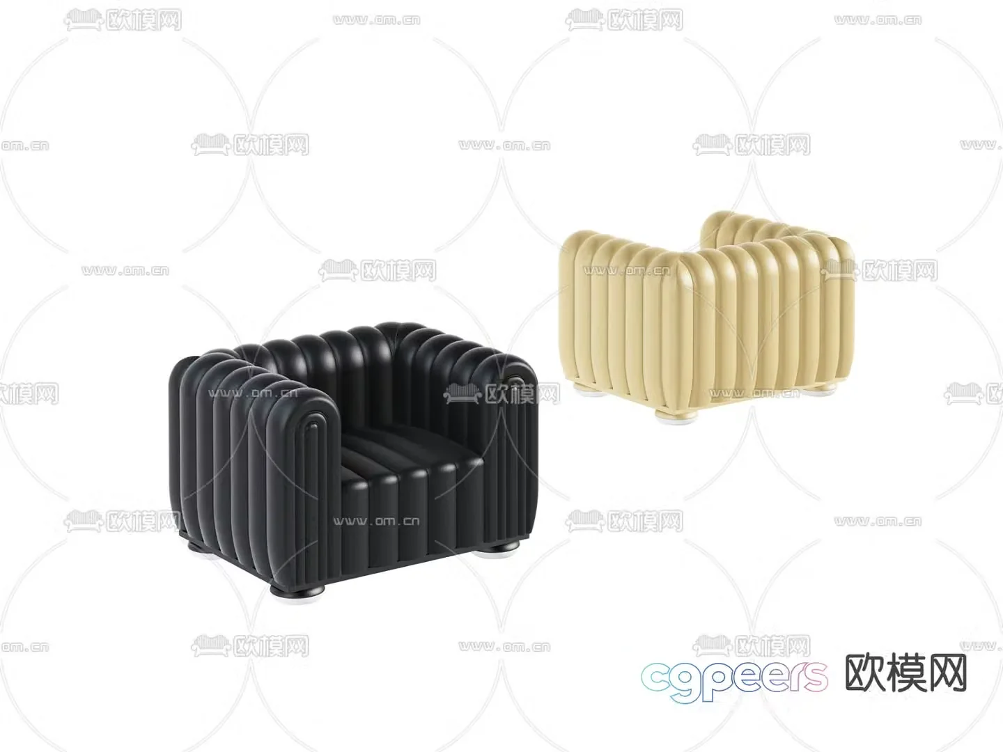 Single sofa leisure sofa 3d model