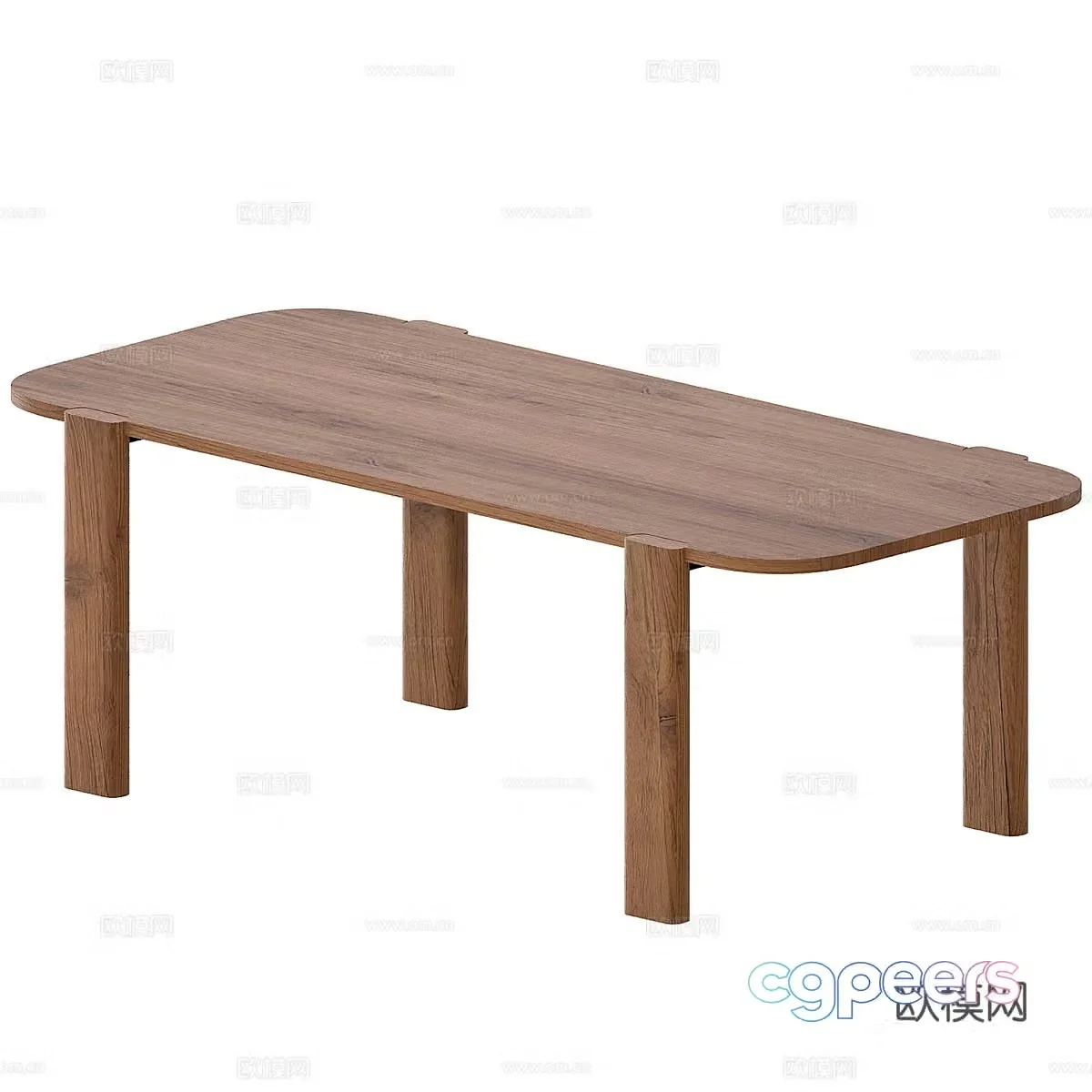 Nordic simple dining table 3D model