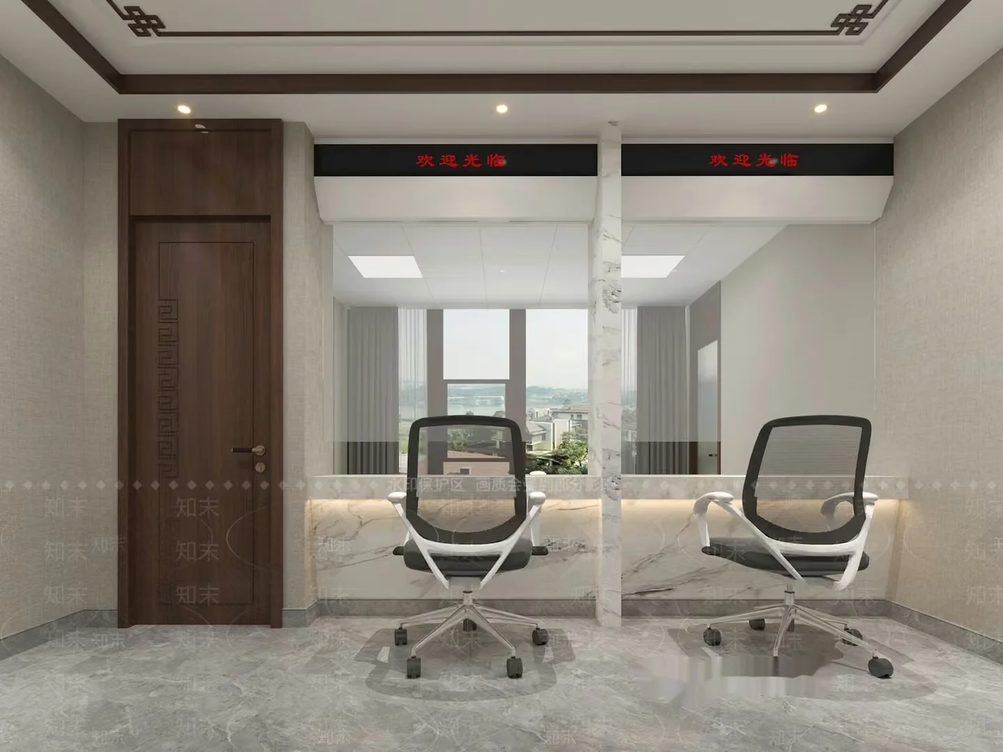 Modern Office Space 3D Model – 11519 – VRAY Render