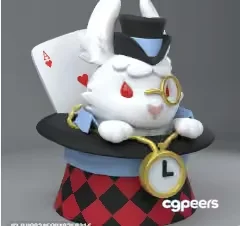 A Cartoon Rabbit 3D Model – 6227 – VRAY Render
