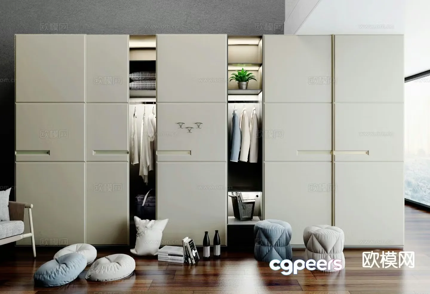 Modern wardrobe 3d model