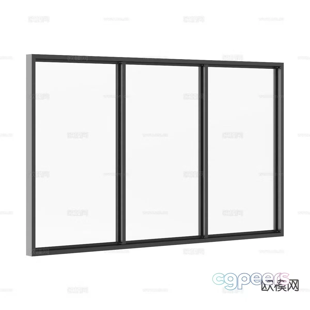 Modern windows three-open windows floor-to-ceiling windows corner windows right-angle windows 3D model