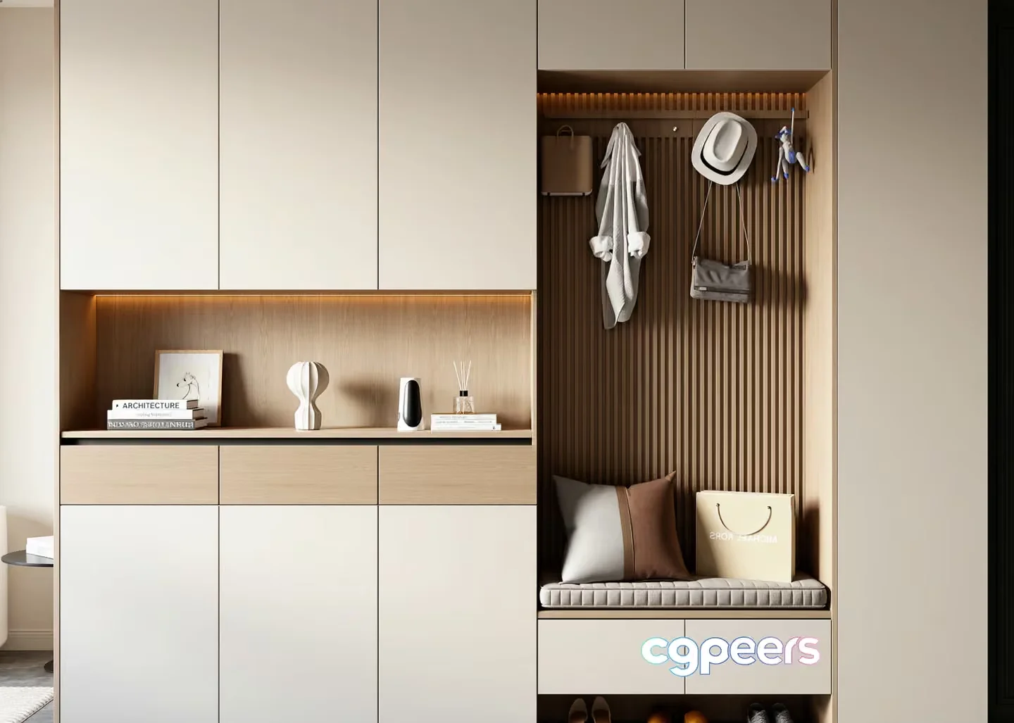 Modern Minimalist Closet 3D Model – 14775 – VRAY Render