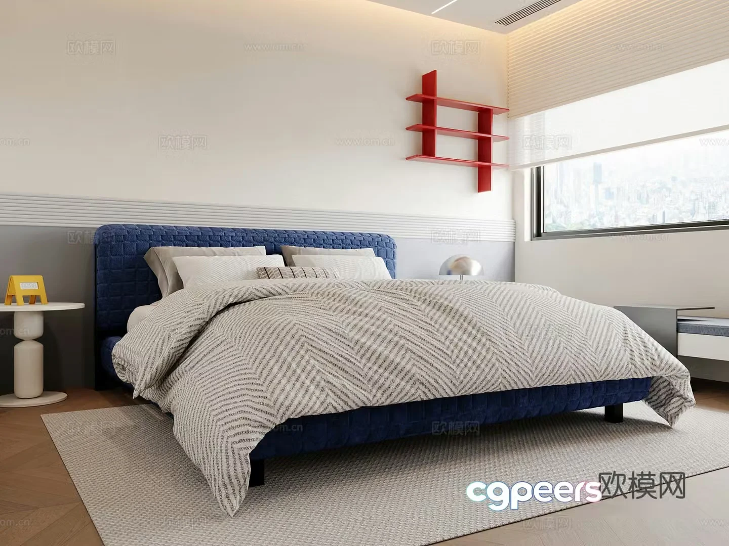 Modern children’s room Children’s bed Girls room Boy’s room 3d model
