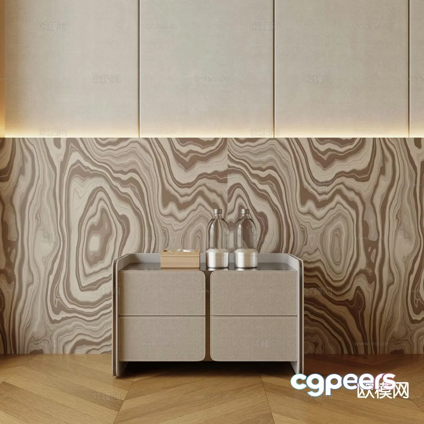 Modern bedside table 3d model