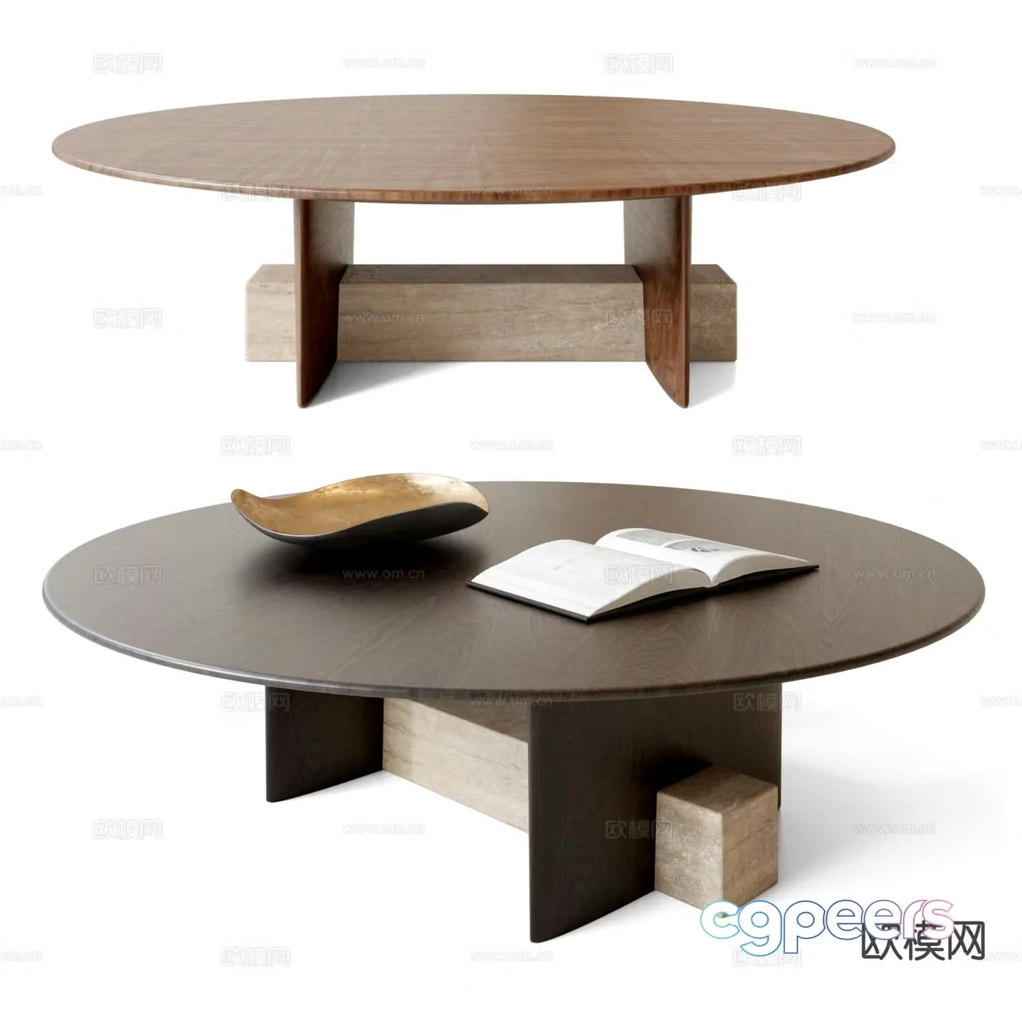 Minotti Italian minimalist coffee table 3d model