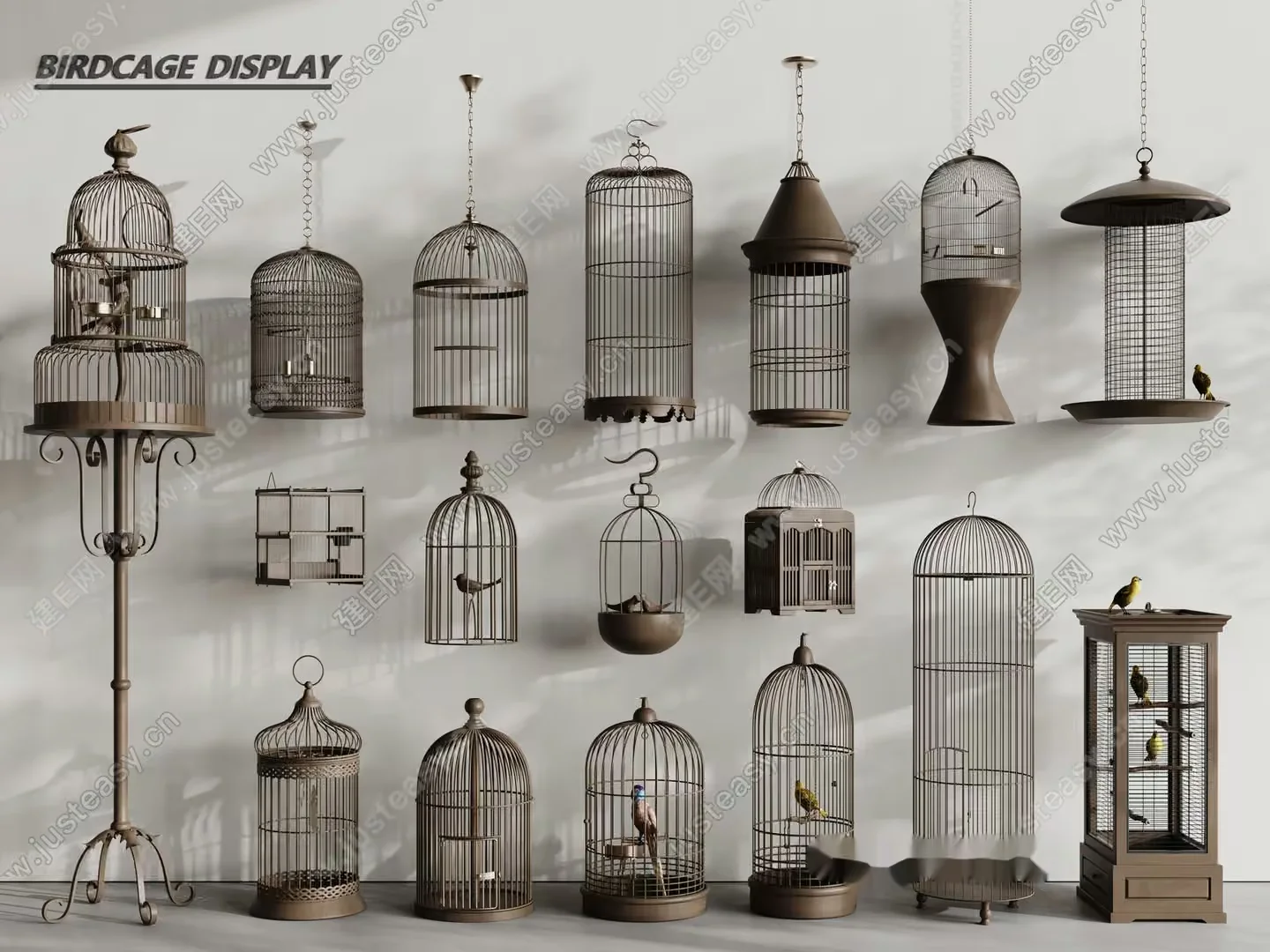 Birdcage Display 3D Model – 1710 – CORONA Render