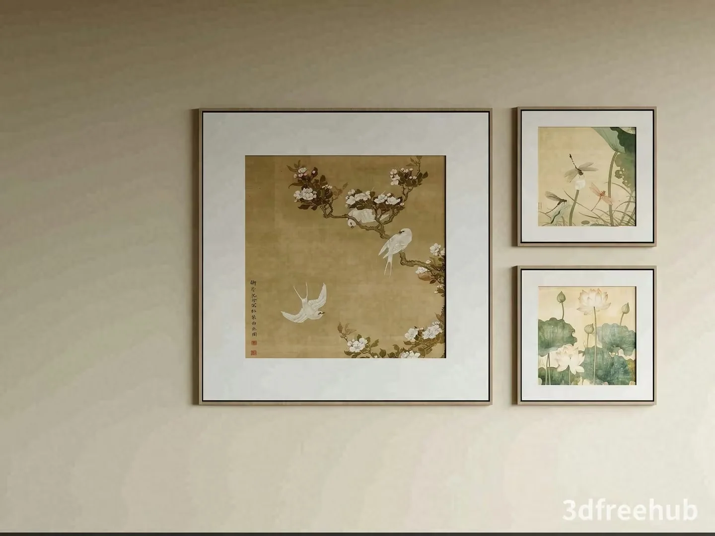 A Collection Of Framed Pictures 3D Model – 21159 – VRAY Render